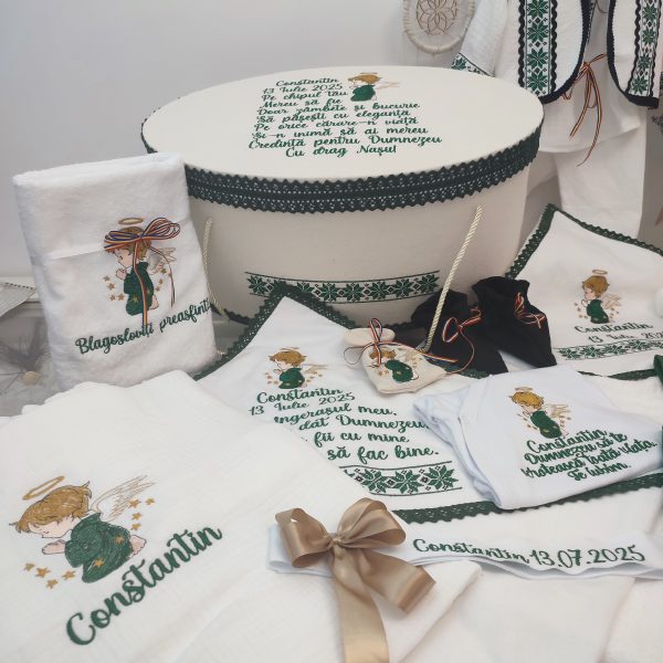 Set Trusou Botez Premium Complet - Traditional Îngeraș + Set a Doua zi la Băiță