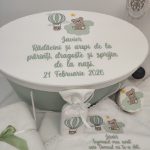 Trusou Botez Premium Ursulet si Balon cu Aer Cald - imagine 3